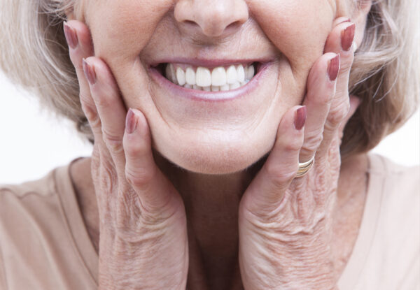 Senior woman studio portrait